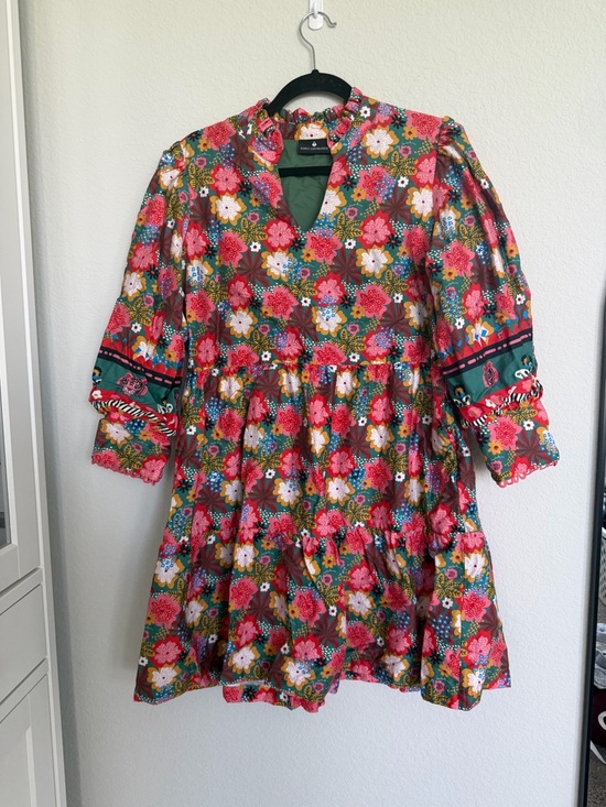 Emily Lovelock Dresses & Skirts - Emily Lovelock multicolour floral long-sleeve mini dress